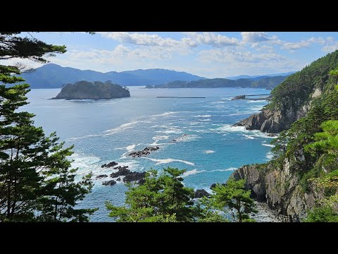 Видео: Йодогахама живописный пляж в Японии / Jodogahama Beach, Japan Oct.2023