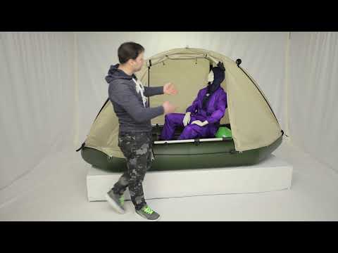 Видео: Обзор гребной лодки с тентом. Двухместные Urex 240 и 260.