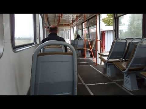 Видео: Трамвая модель 71-605 борт.012 (СМЕ 013+012). Мозырь, 06.10.2020