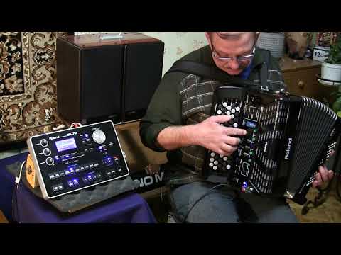 Видео: Баян ROLAND FR 1xb + BK-7M