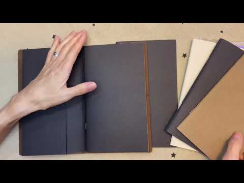 Видео: Наполнение блокнота Egolibro тетрадками Traveler`s Notebook