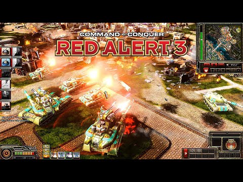 Видео: Red Alert 3 Generals Evolution MOD Китайский танковый генерал 1 на 4 | Почувствуй силу Императора...