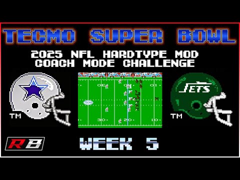 Видео: Tecmo Super Bowl — мод HARDTYPE | ИСПЫТАНИЕ РЕЖИМА ТРЕНЕРА — Cowboys @ Jets (Неделя 5) NES