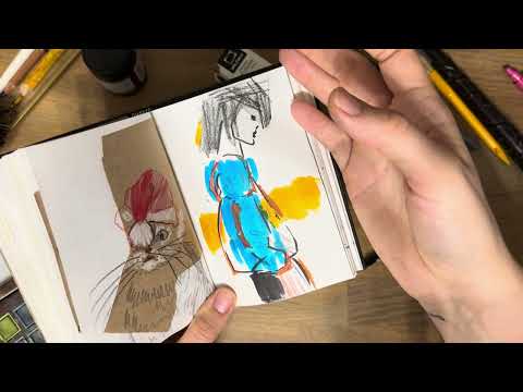 Видео: Вела скетчбук Daler Rowney почти 4 года!