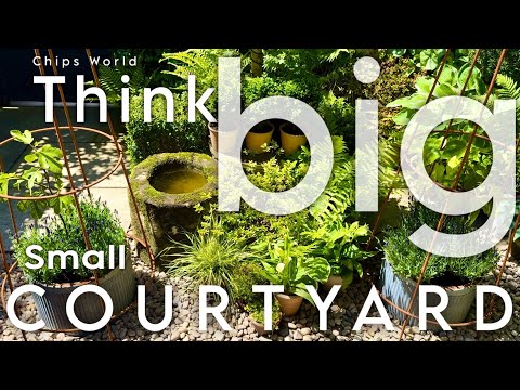 Видео: Волшебный сад во внутреннем дворике: часть 2 #садовыйдизайн #идеималенькогосада
