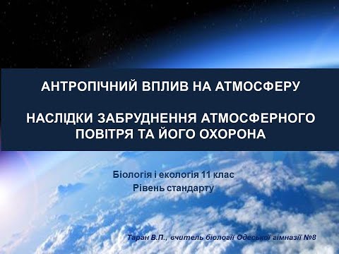 Видео: антропічний вплив на атмосферу