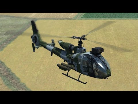 Видео: DCS World | Sa-342 Gazelle | Применение ПТУР HOT-3