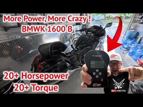 Видео: Новая модернизация мощности BMW K1600 B — прошивка ЭБУ BT-Moto — большой прирост мощности #btmoto...