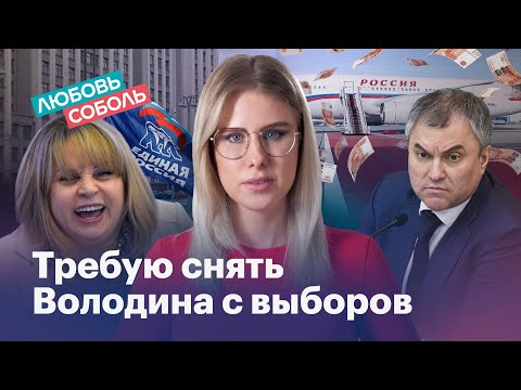 Видео: Обращение к ЦИК: Любовь Соболь требует снять Володина с выборов