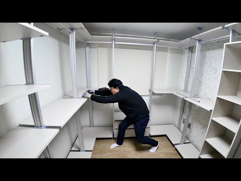 Видео: Процесс создания быстрой и точной индивидуальной гардеробной. Умная корейская мебельная фабрика