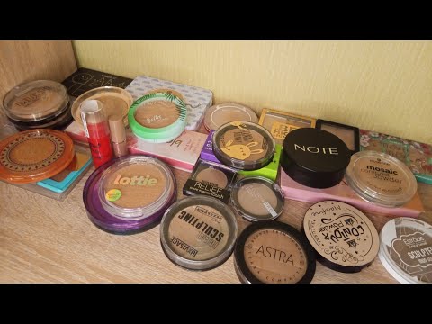 Видео: Все мои палетки для лица, бронзеры и скульптуры//2025г