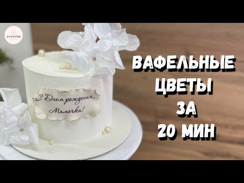 Видео: Очень простые вафельные цветы 🌷Съедобные цветы.