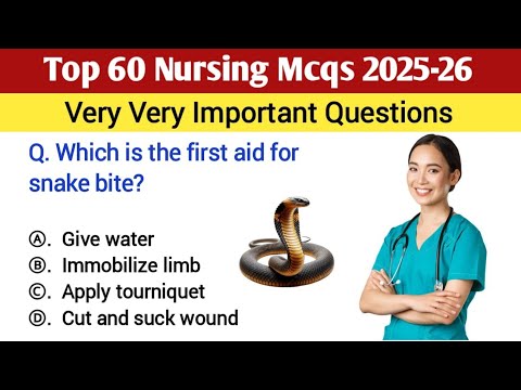 Видео: 60 лучших сестринских экзаменов 2025–26 | Важные сестринские экзамены MCQ | NORCET | RRB | BSC | ...