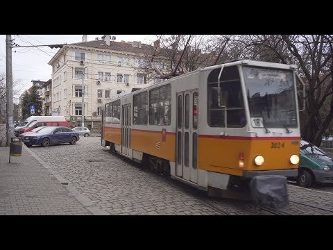 Видео: Bulgaria, Sofia, tram 18 ride from пл. Журналист to Централни хали