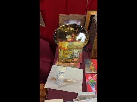 Видео: Представляю живописные этюды на ярмарке "Ладья" в Экспоцентре в Москве с 18 по 22 декабря