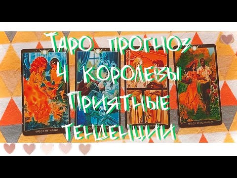 Видео: Таро прогноз 👑 4 королевы 💛 приятные тенденции ✨