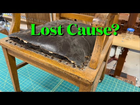 Видео: Как отремонтировать антикварный стул / Реставрация антикварного кожаного сиденья #реставрация