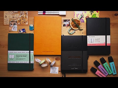 Видео: Обзор блокнотов для Bullet Journal: Falafel, Leuchtturm1917, Moleskine, Точки Стикеры Бумага