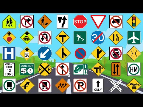 Видео: 100 лучших дорожных знаков, которые нужно знать, чтобы сдать экзамен по вождению
