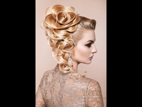 Видео: Прическ роза и макияж Лариса Реча