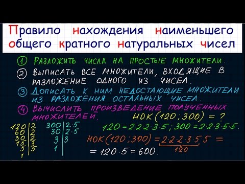 Видео: Нахождение наименьшего общего кратного
