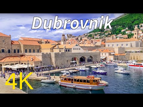 Видео: Пешеходная экскурсия по городским стенам Дубровника в Хорватии 4K - июль 2024 г.