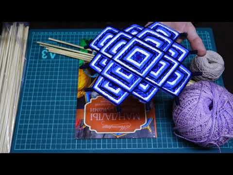 Видео: Тибетская мандала на 4 палочки. Часть 1