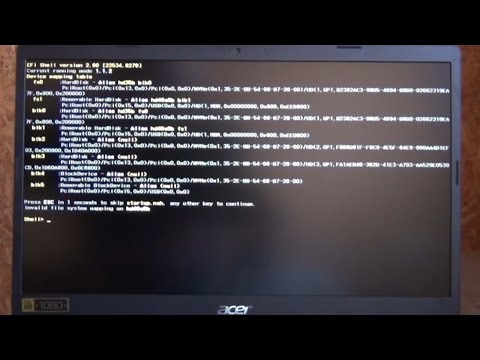 Видео: Гайд по установке  windows 10 , UEFI SHELL, что такое WINDRIVER  диск, на примере  acer aspire a315
