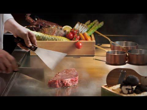 Видео: Элитный ресторан теппаньяки в JW Marriott, курс SAKAKI