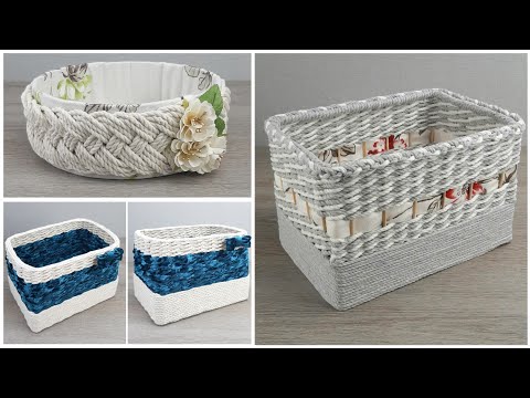 Видео: Невероятно красивые корзинки из веревки для макраме.