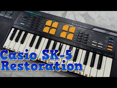 Видео: Реставрация клавиатуры Casio SK-5, удаление запаха дыма.