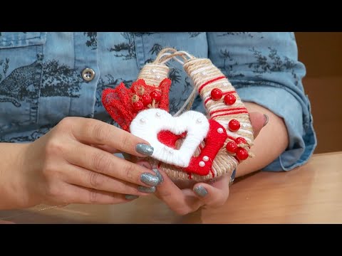 Видео: "Игры узоров" - изготавливаем сувенир из джута (Бийское телевидение)