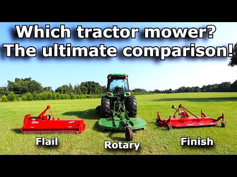 Видео: Лучшее сравнение тракторных косилок! Сравнение цеповых, роторных и финишных косилок! #797