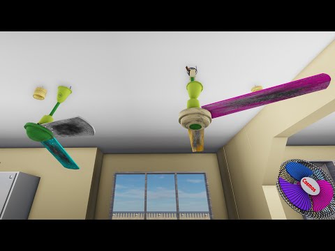 Видео: Радужные лопасти делают этот шатающийся подвесной вентилятор ПОТРЯСАЮЩИМ!