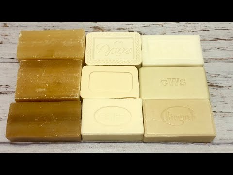Видео: ASMR Soap/ cutting dry laundry soap/ резка сухого хозяйственного мыла