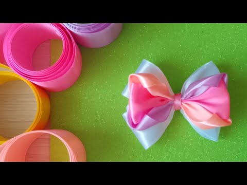 Видео: This bow is made of ribbon. Этот бантик я сделала из лент.