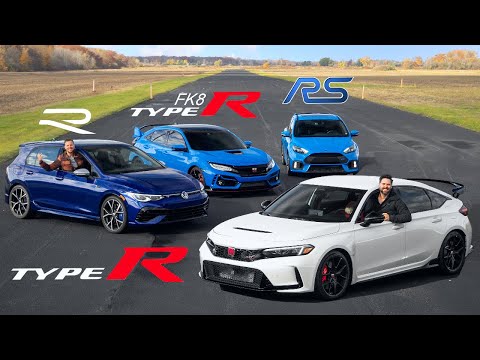 Видео: Honda Civic Type R 2023 года против конкурентов // Дрэг-рейсинг, время круга и обзор