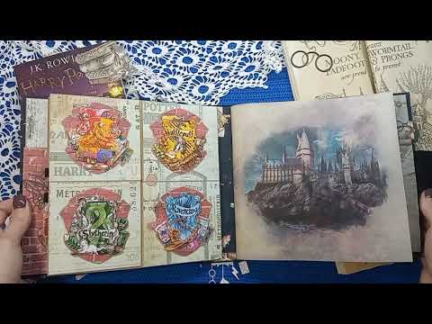 Видео: Фотоальбом по СП "Гарри Поттер"/ альбом 20*20/ скрапбукинг