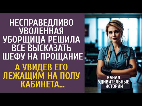 Видео: Несправедливо уволенная уборщица решила высказать шефу на прощание… А увидев его на полу кабинета…