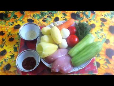 Видео: Диетическое овощное рагу с курицей.http://okaybeauty.ru/