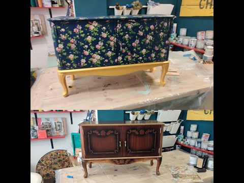Видео: Как да променим старото соц. шкафче с тебеширена боя Ани Слоун и IOD инкрустация