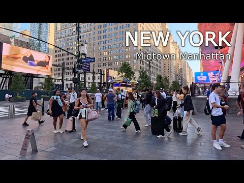 Видео: New York - Walking tour Midtown Manhattan NYC 4К 60fps HDR