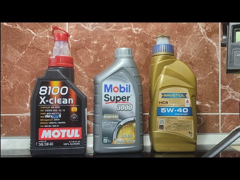 Видео: Тест +250 МOTUL 8100 5w40 C3, MOBIL SUPER 3000 5w40 A3B4 Италия - Бельг., RAVENOL 5w40 A3B4