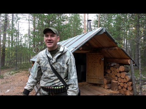 Видео: В избе были чужие. Настраиваю путик. Готовлю дичь.