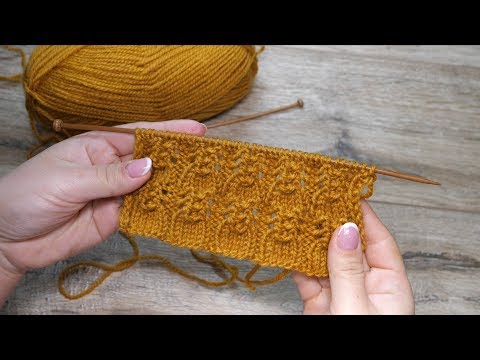 Видео: Ажурный узор спицами – рюши | Openwork knitting pattern | Ajurlu burgu modeli