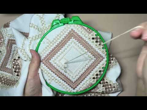 Видео: Hardanger. Хардангер. Серветка. Відео 18.