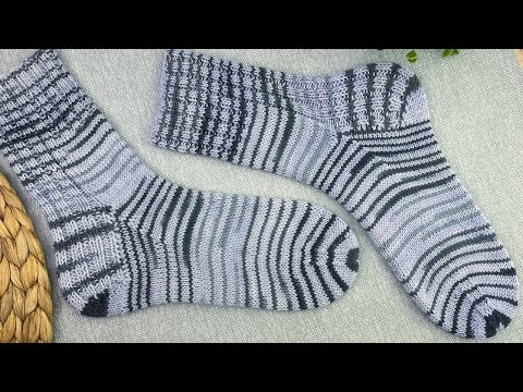Видео: Супер ПРОСТЫЕ носки спицами . Самый подробный Мастер-Класс