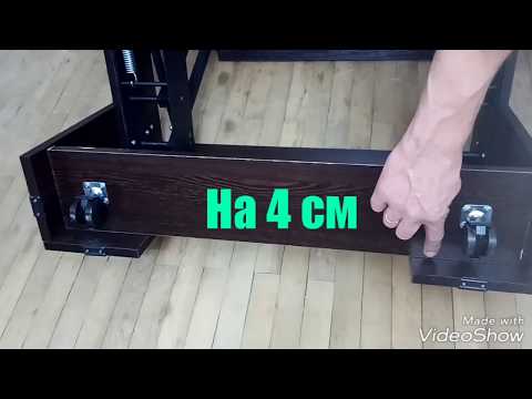 Видео: Стол - трансформер из "много мебели" ставим на колеса.