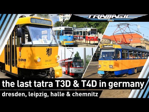 Видео: Последние Татра T3D и T4D в Германии