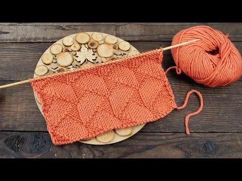 Видео: Теневой узор «Ленты» спицами 🎊